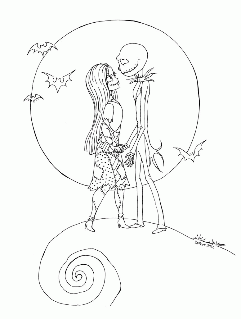 Jack Skellington Colouring Pages - High Quality Coloring Pages