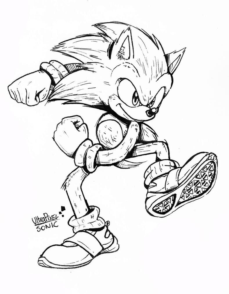 Sonic Movie - Traditional by UltraPixelSonic on DeviantArt | Super mario coloring  pages, Cartoon coloring pages, Hedgehog art