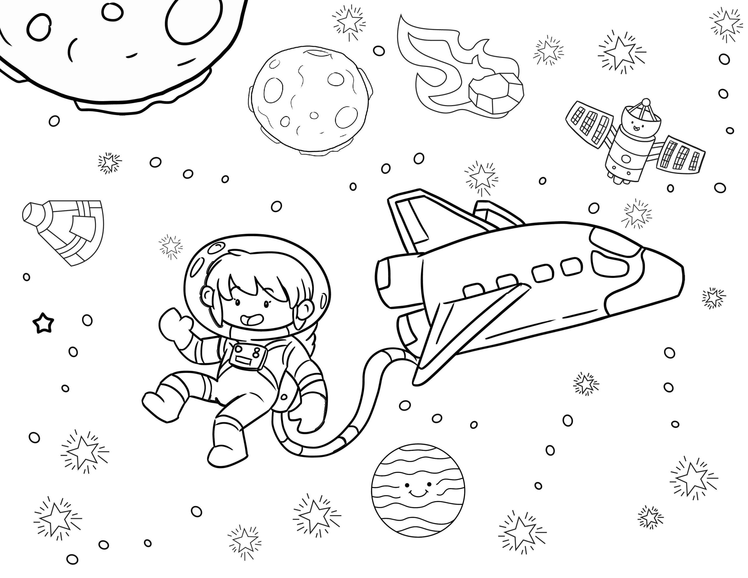 Rocketship Space Galaxy Planet Outerspace Coloring Pages - Astronaut Coloring  Pages - Coloring Pages For Kids And Adults