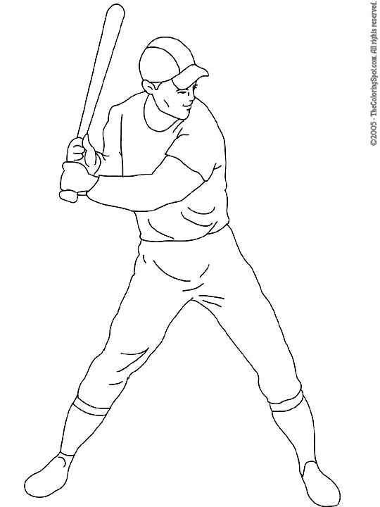 Baseball Player Coloring Page | Audio Stories for Kids | Free Coloring Pages  | Colouring Printables