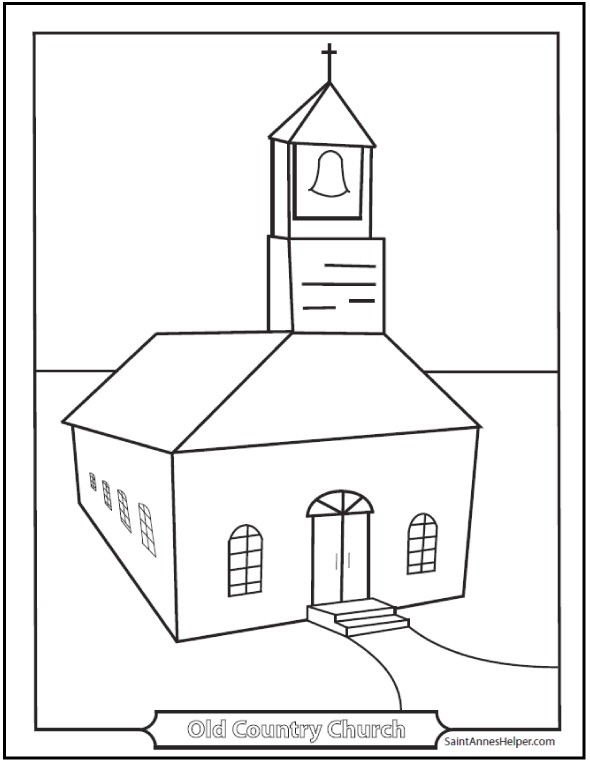 Printable Church Coloring Page ❤+❤ Preschool Church Coloring Pages