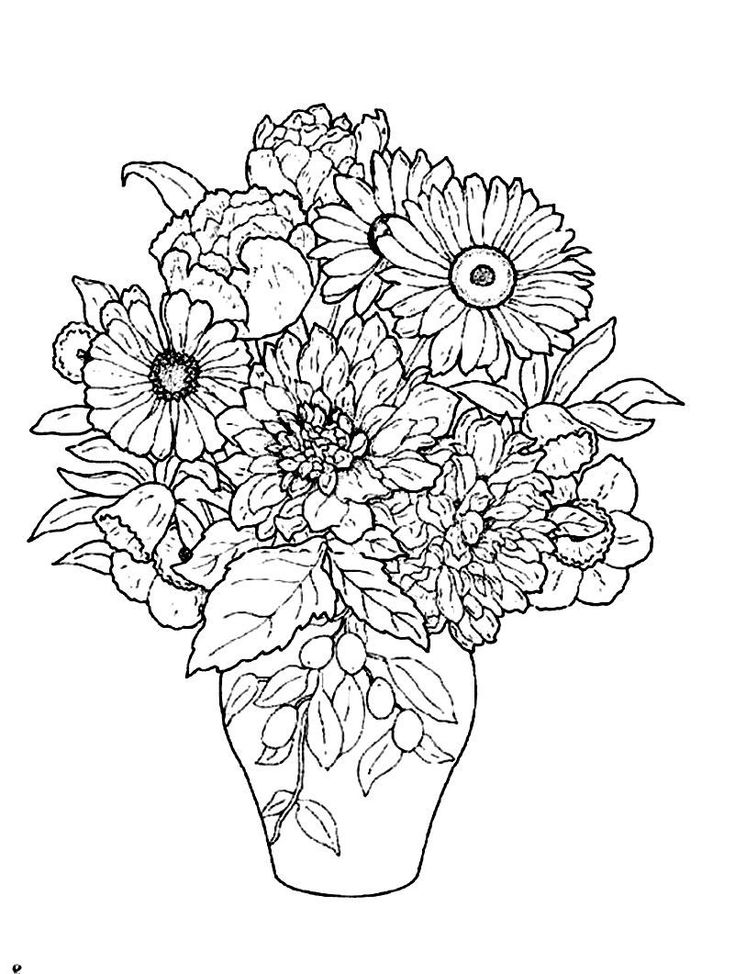 coloring pages of beautiful flowers | Flower coloring pages, Printable flower  coloring pages, Abstract coloring pages
