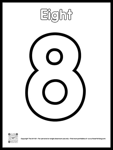 Number 8 Coloring Page FREE Printable Art Kit - Coloring Home