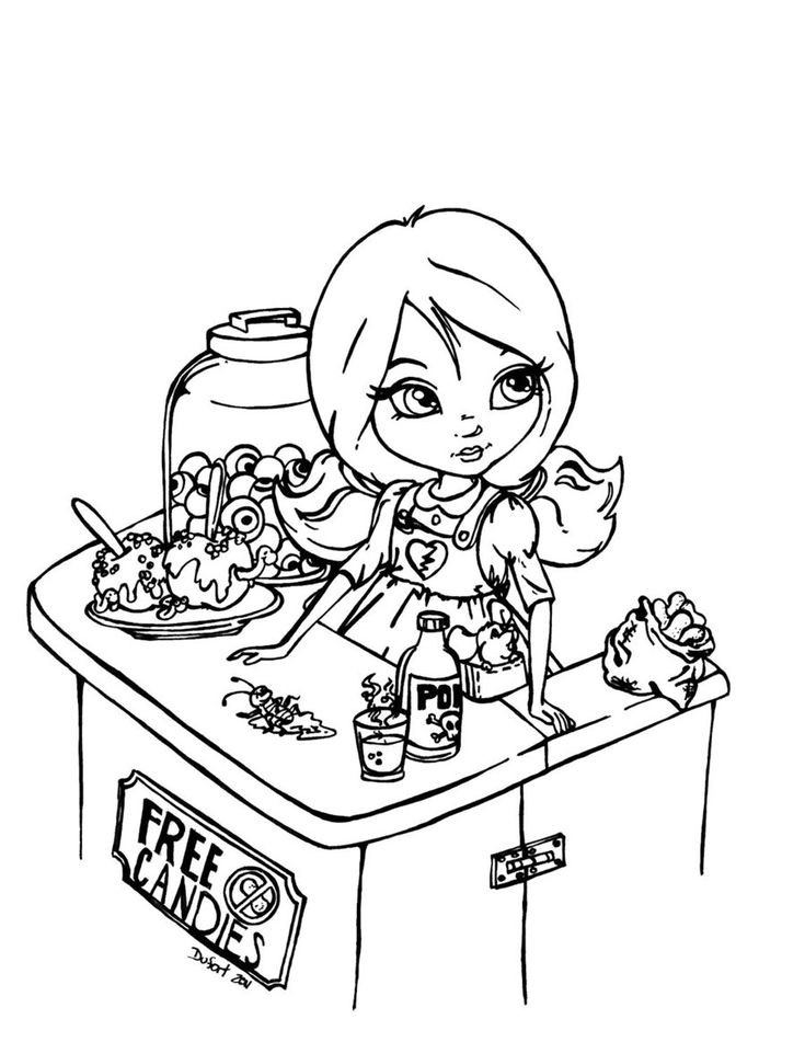 Sweet 'n Devilicious by JadeDragonne on deviantART | Cartoon coloring pages,  Coloring pages inspirational, Cute coloring pages