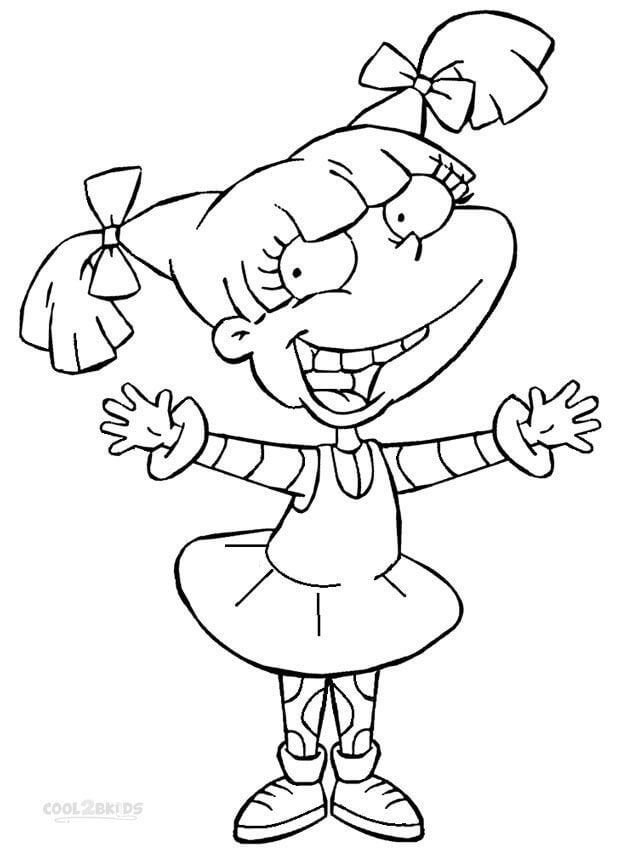 Angelica from Rugrats Coloring Page - Free Printable Coloring Pages for Kids