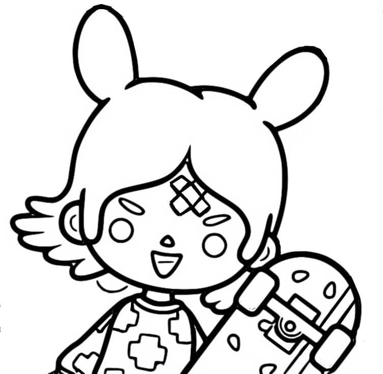 Toca Boca Girl Coloring Page - Free Printable Coloring Pages for Kids
