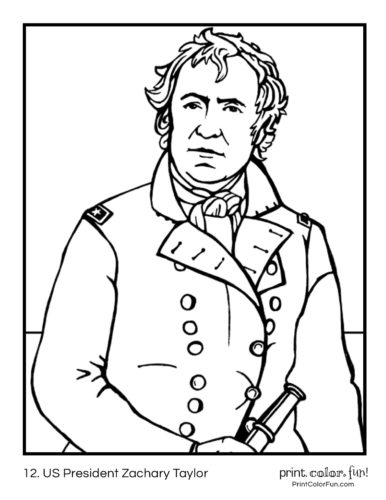 US Presidents coloring pages: Printables of the first 42 American leaders -  Print. Color. Fun!