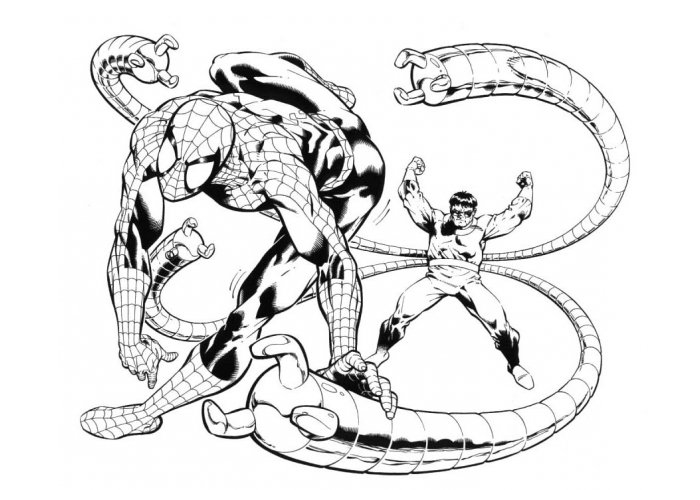 Doctor Octopus coloring pages - Coloring pages