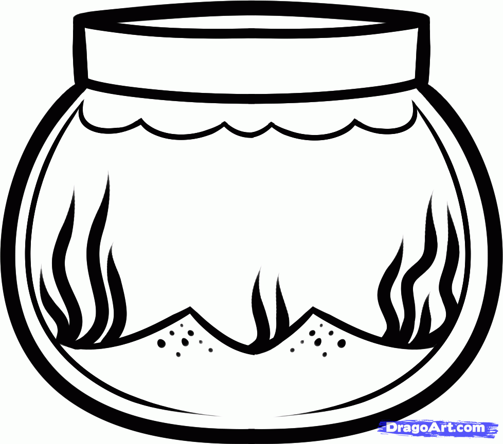 fish bowl coloring pages