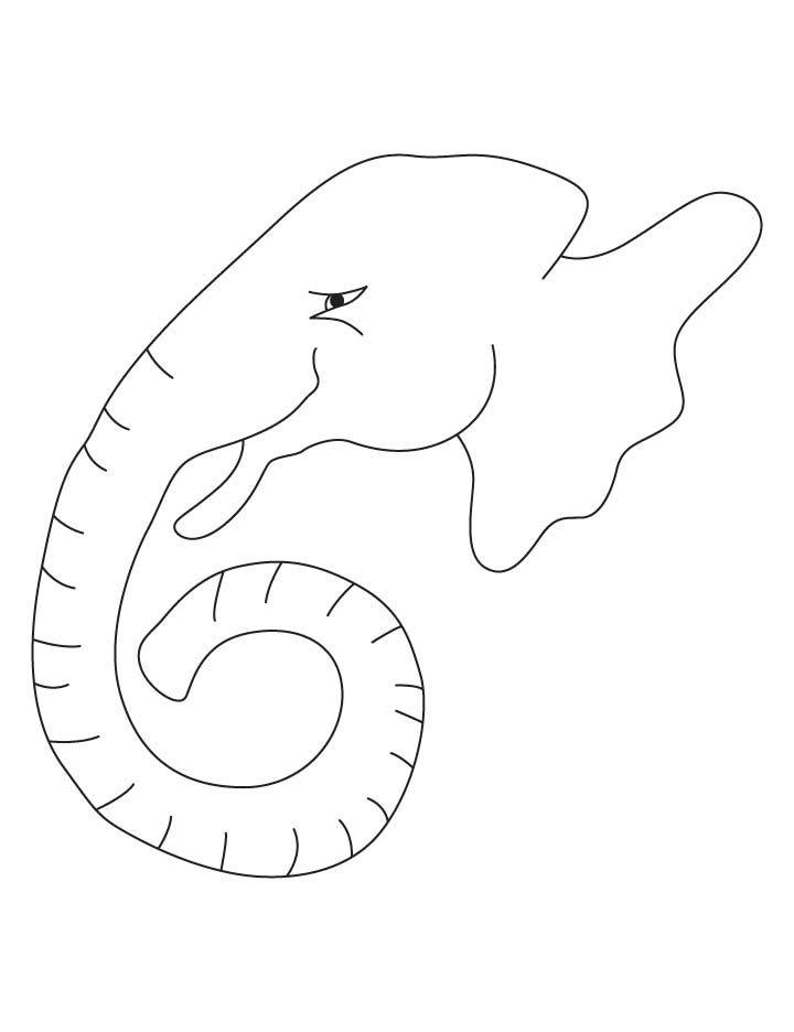 Elephant trunk coloring pages | Download Free Elephant trunk ...