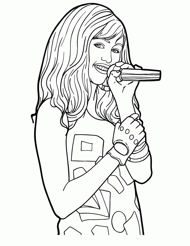 Singer Coloring Page For Kids - Coloring Home