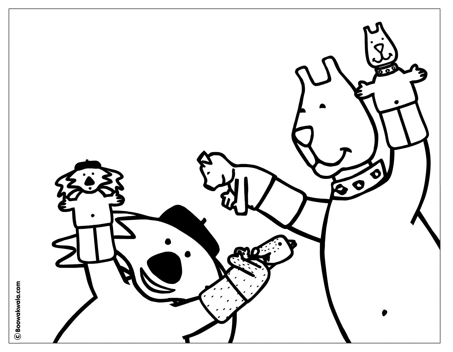 Glove Puppet Coloring Page