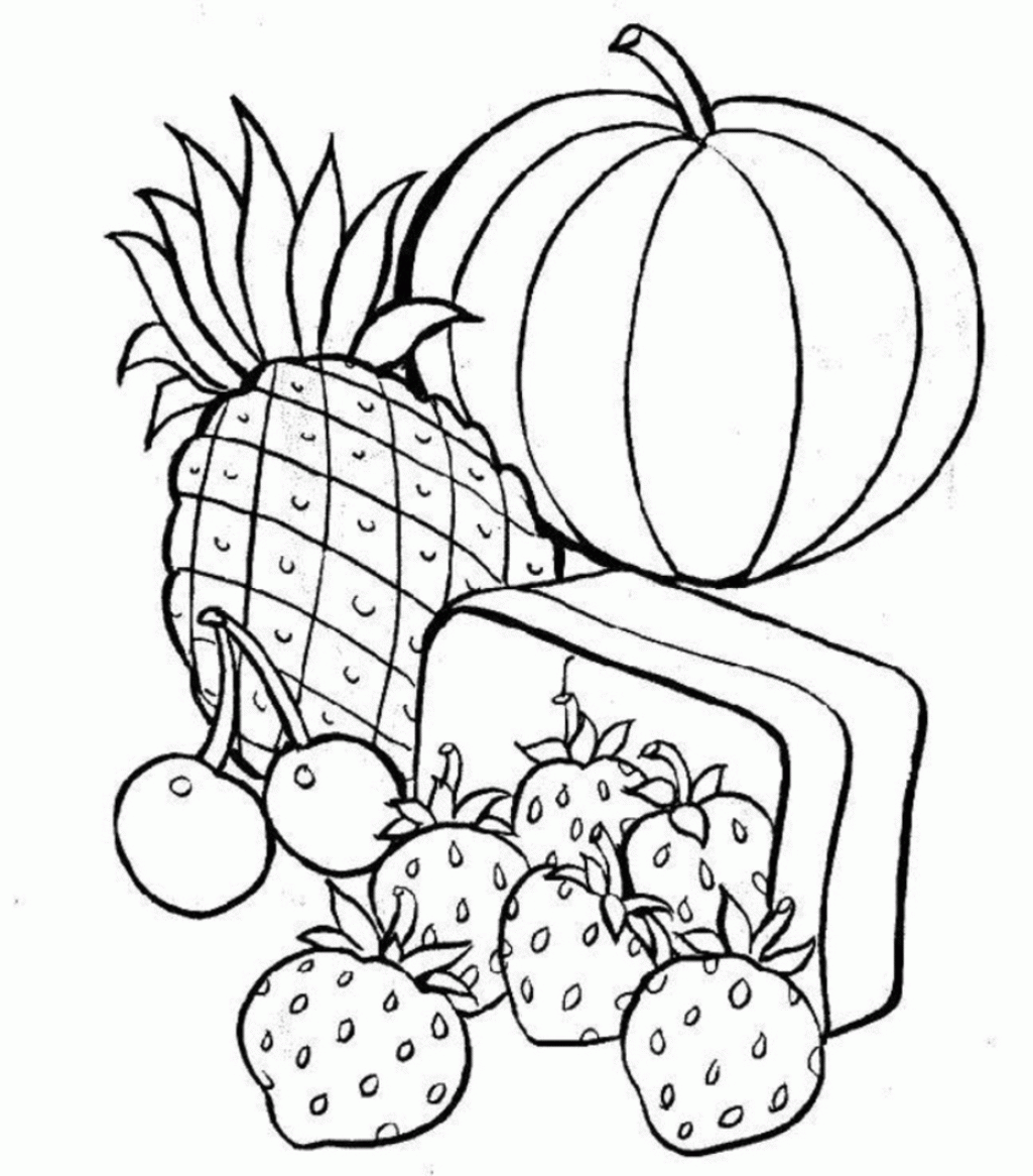 Download Fruit Basket Coloring Pages To Print - Coloring Home
