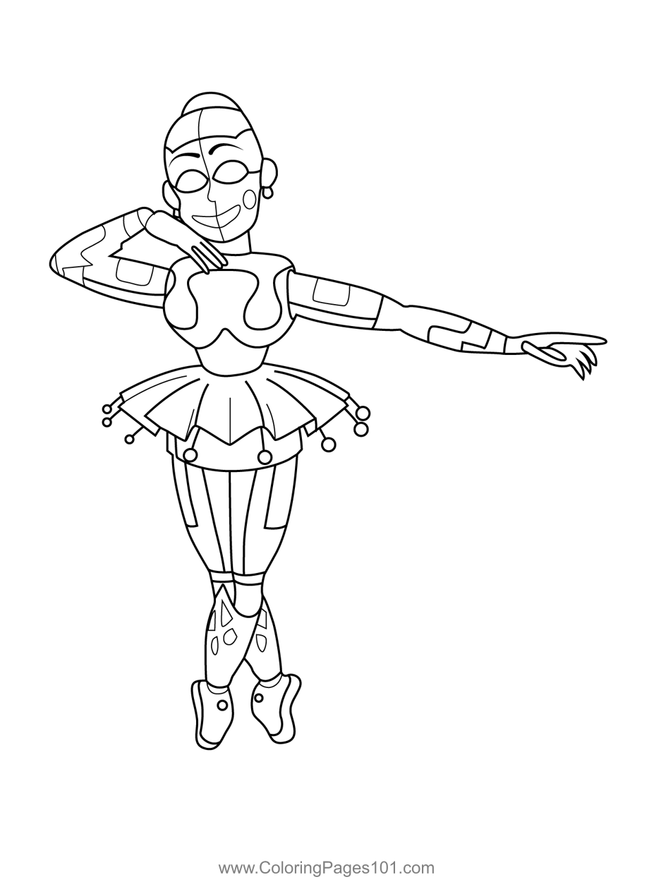 Ballora FNAF Coloring Page for Kids - Free Five Nights at Freddy's  Printable Coloring Pages Online for Kids - ColoringPages101.com | Coloring  Pages for Kids
