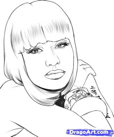 Sketch Of Nicki Minaj Body Coloring Pages