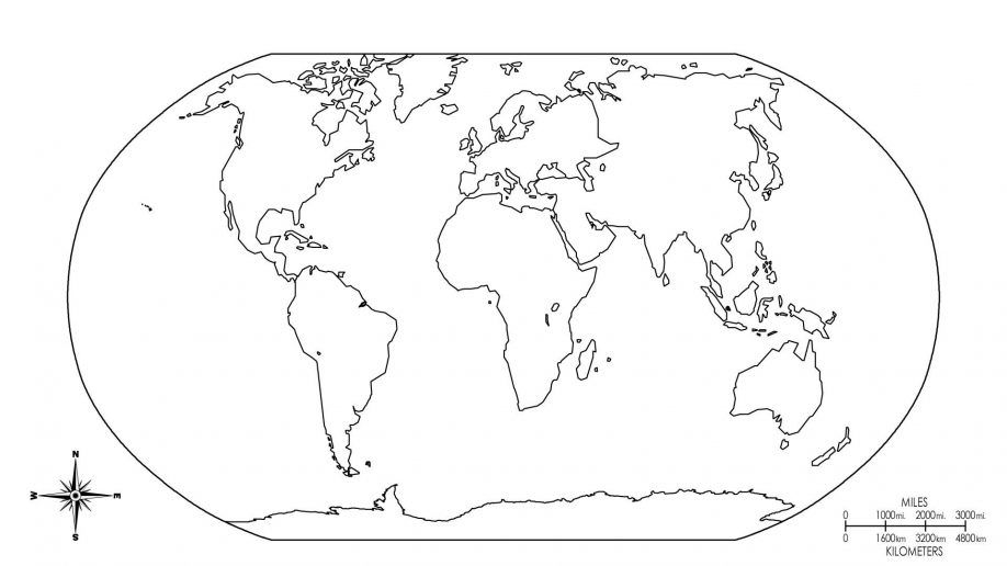 world map coloring page for kids coloring home
