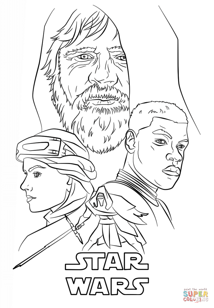 The Force Awakens Poster coloring page | Free Printable Coloring Pages
