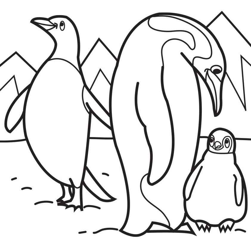 Emperor Penguin Coloring Page For Kids - Coloring Pages For Toddlers