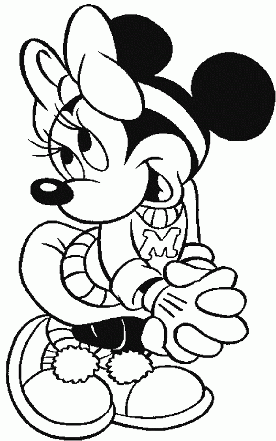 Mickey And Minnie Mouse Coloring Pages To Print For Free Coloring Home