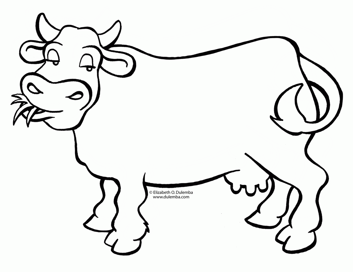 Cow Printable Coloring Pages   Coloring Home