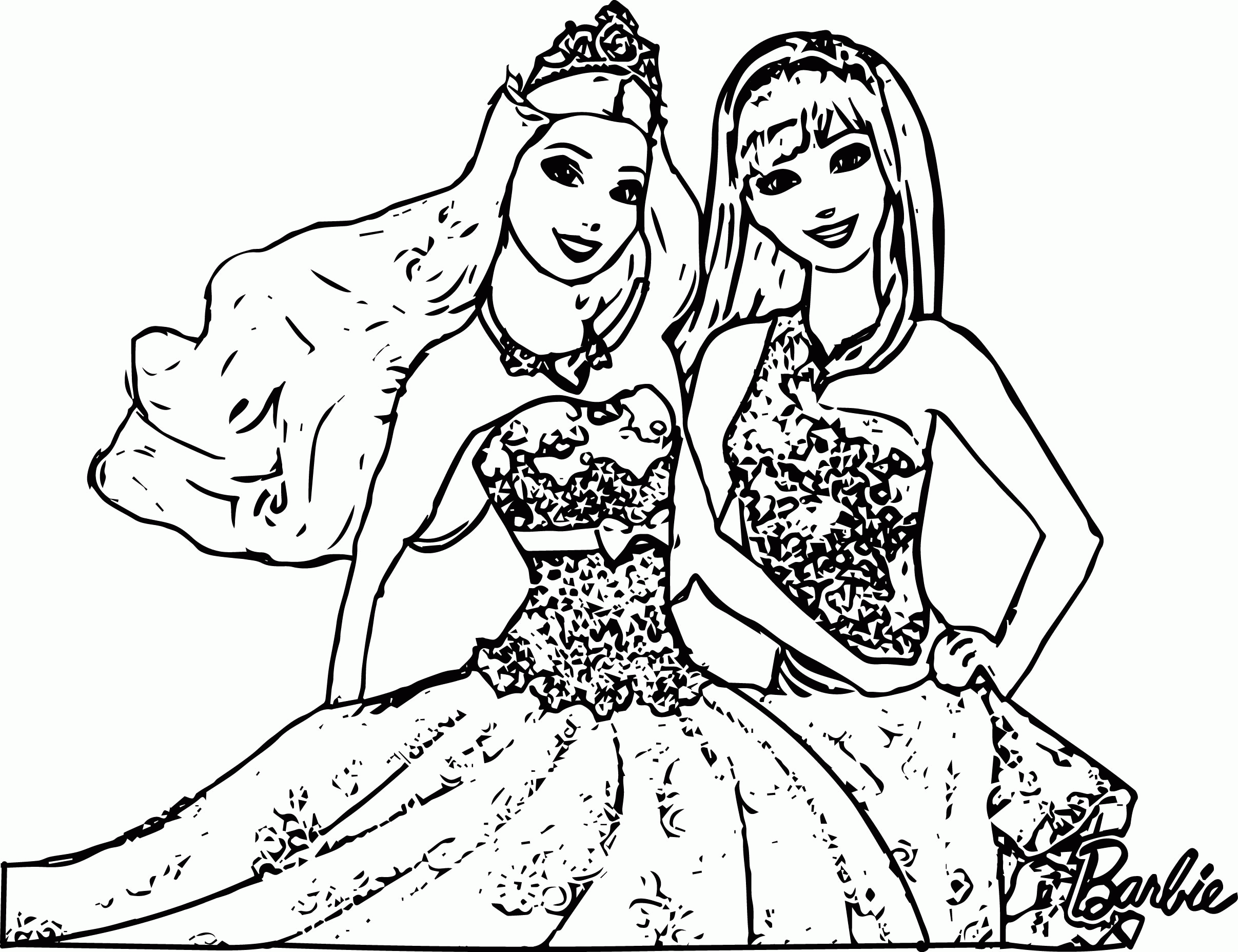 Barbie_the_princess_and_the_popstar_coloring_page_2 | Wecoloringpage