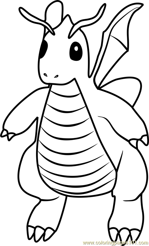 Dragonite Pokemon GO Coloring Page - Coloring Home