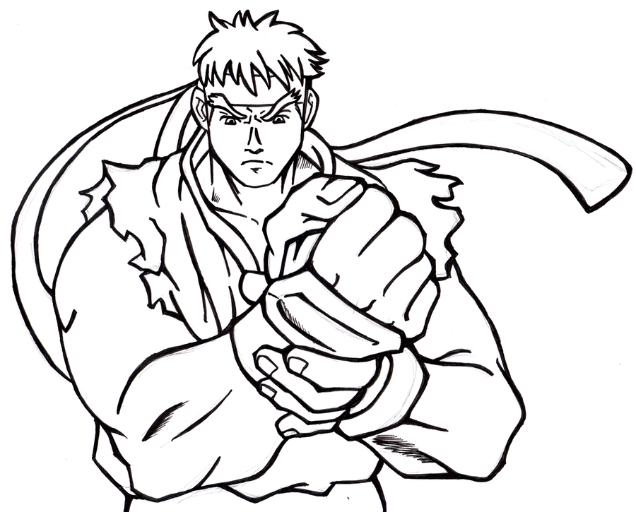 Street Fighter Coloring Pages.