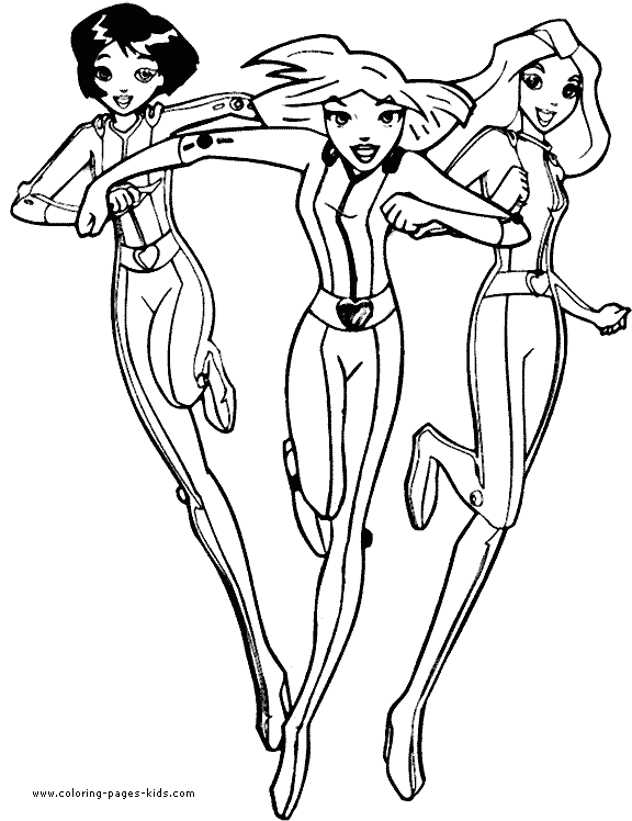 Totally Spies color page - Coloring pages for kids - Cartoon ...