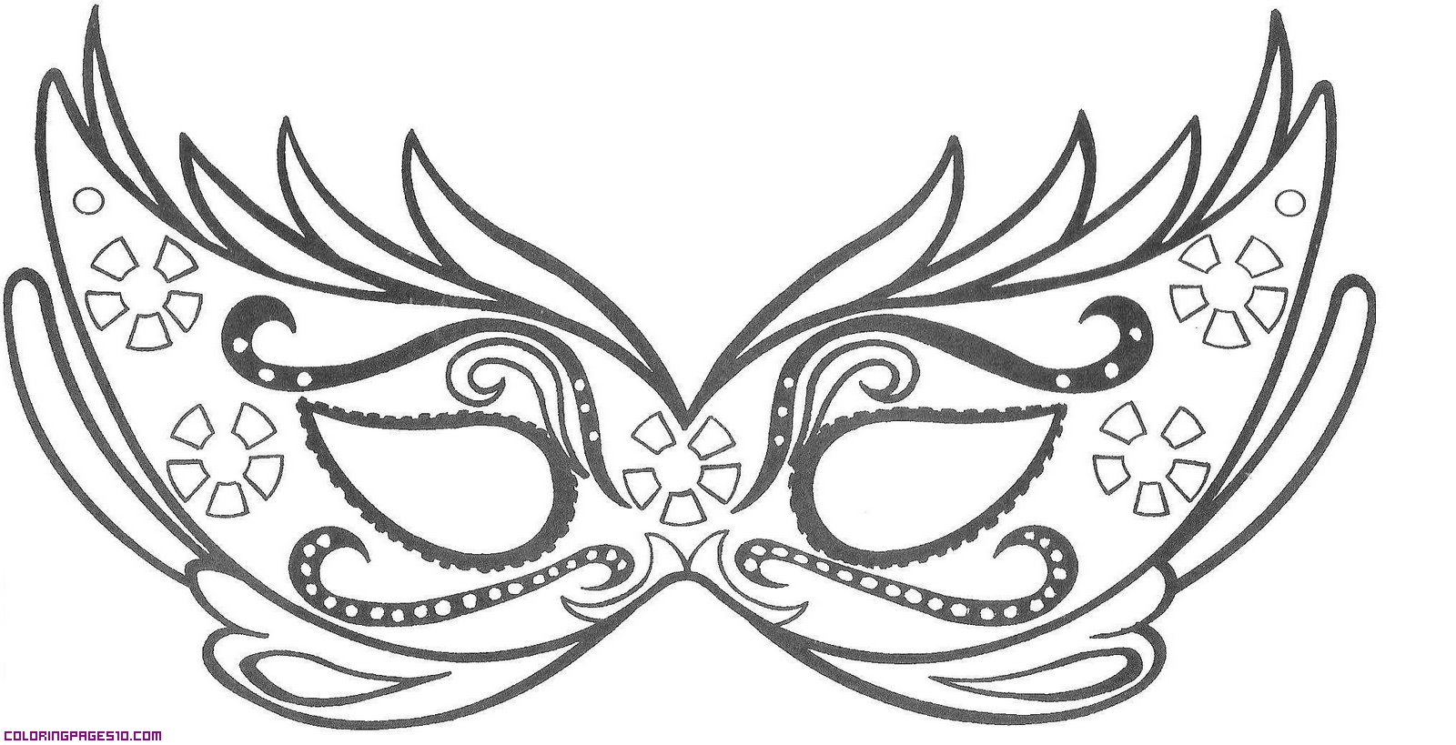 Princess Mask Coloring Pages   Coloring Home