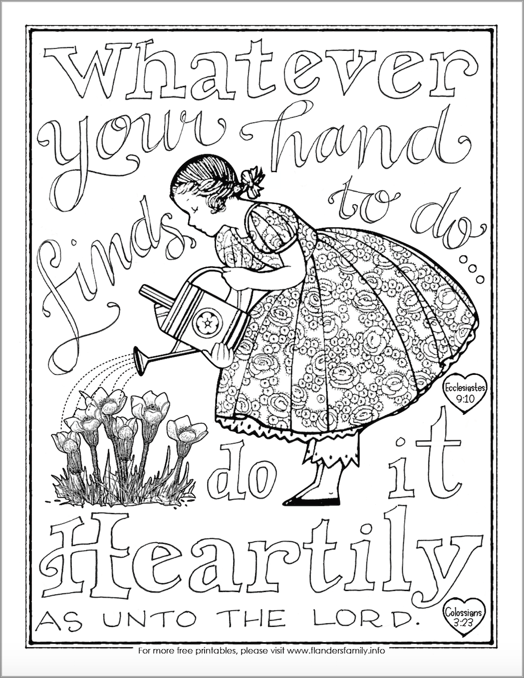 Do Your Work Heartily Coloring Page ...flandersfamily.info