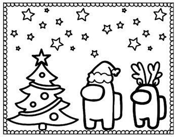 Christmas Is Among Us: 8 Posters & 2 Coloring Sheets | TpT