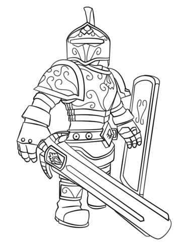 Roblox Knight coloring page | Free Printable Coloring Pages
