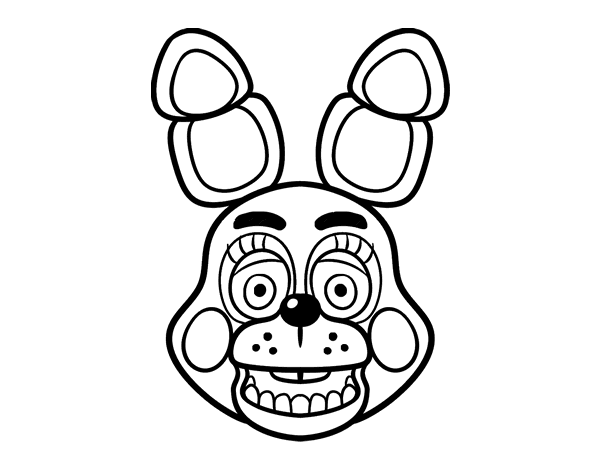 Bonnie Toy Face from Five Nights at Freddy's coloring page -  Coloringcrew.com