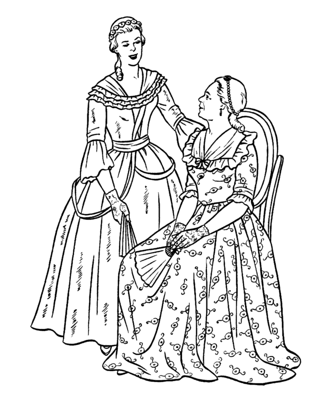 colonial coloring pages | Only Coloring Pages