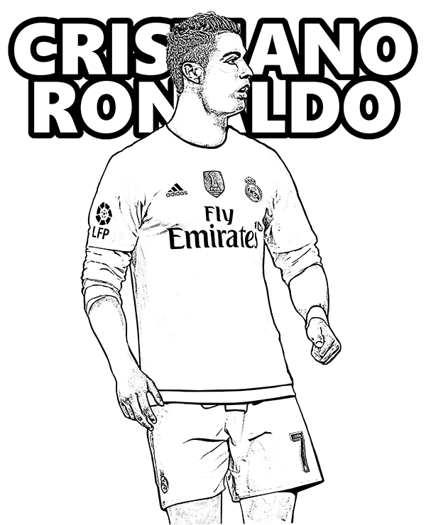 Cristiano Ronaldo Coloring Page - Free Printable Coloring Pages for Kids