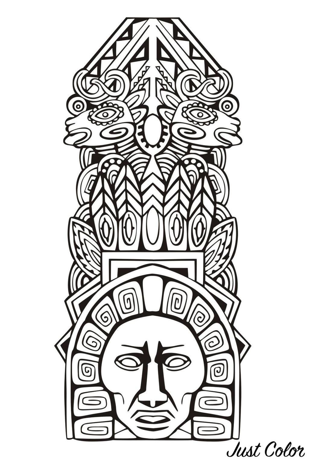Totem inspiration inca mayan aztec 5 - Mayans & Incas Adult ...