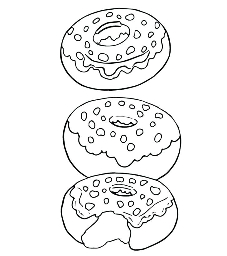 Donut Coloring Printables Sheet Free Doughnut Page – gorata.co