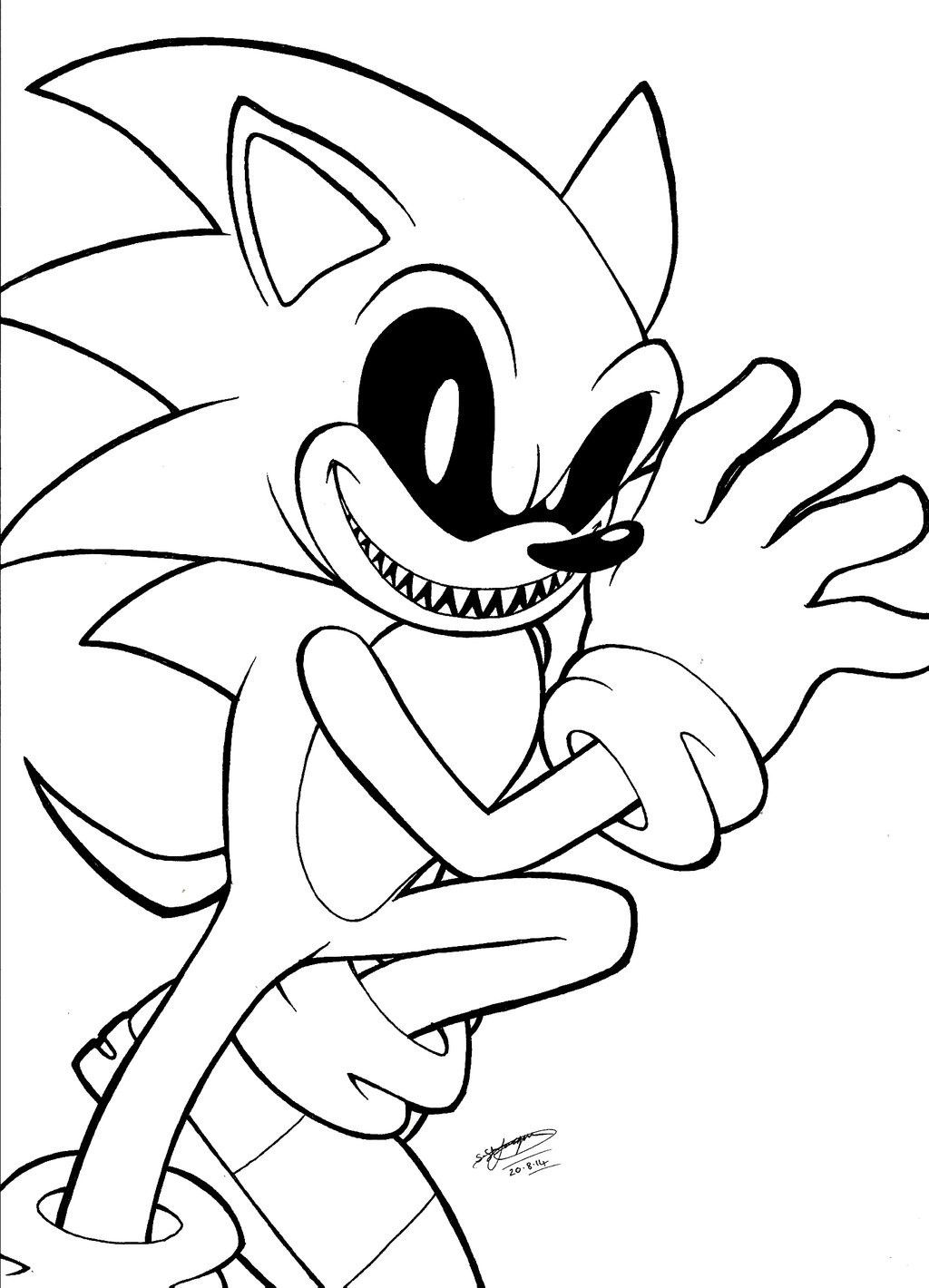 Sonic.EXE Coloring Pages   Coloring Home