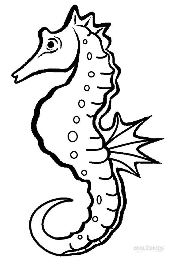 Printable Seahorse Coloring Pages For Kids