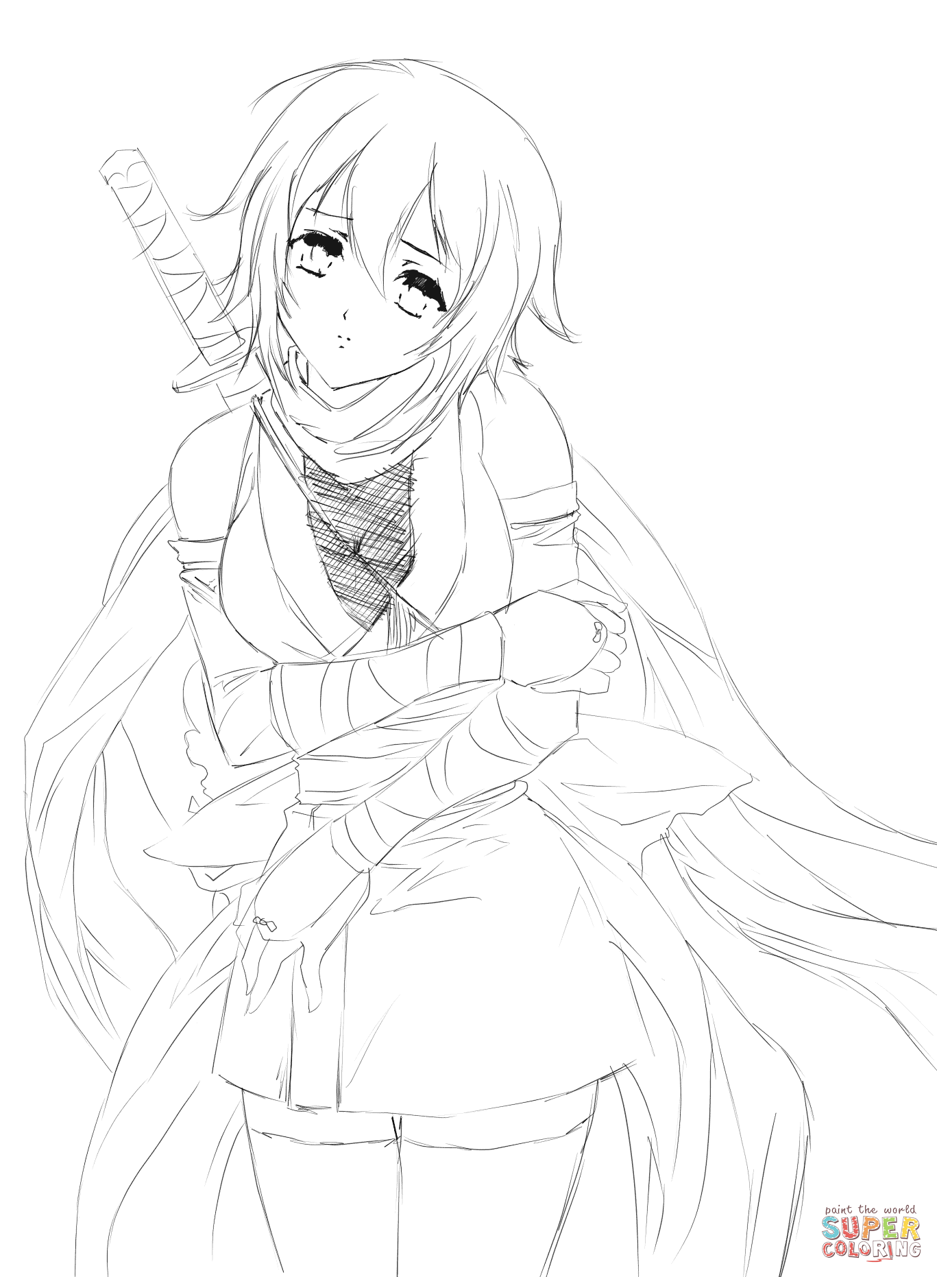 Anime Girls coloring pages | Free Coloring Pages