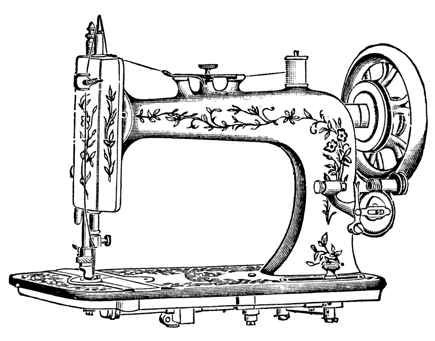 sewing machine coloring page - Clip Art Library