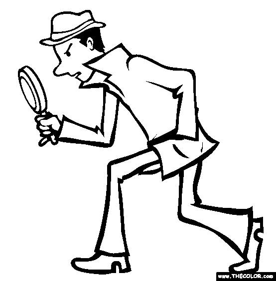 Detective Coloring Page | Free Detective Online Coloring