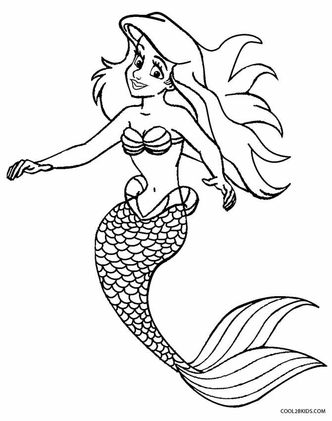 Printable Mermaid Coloring Pages For Kids - Coloring Home
