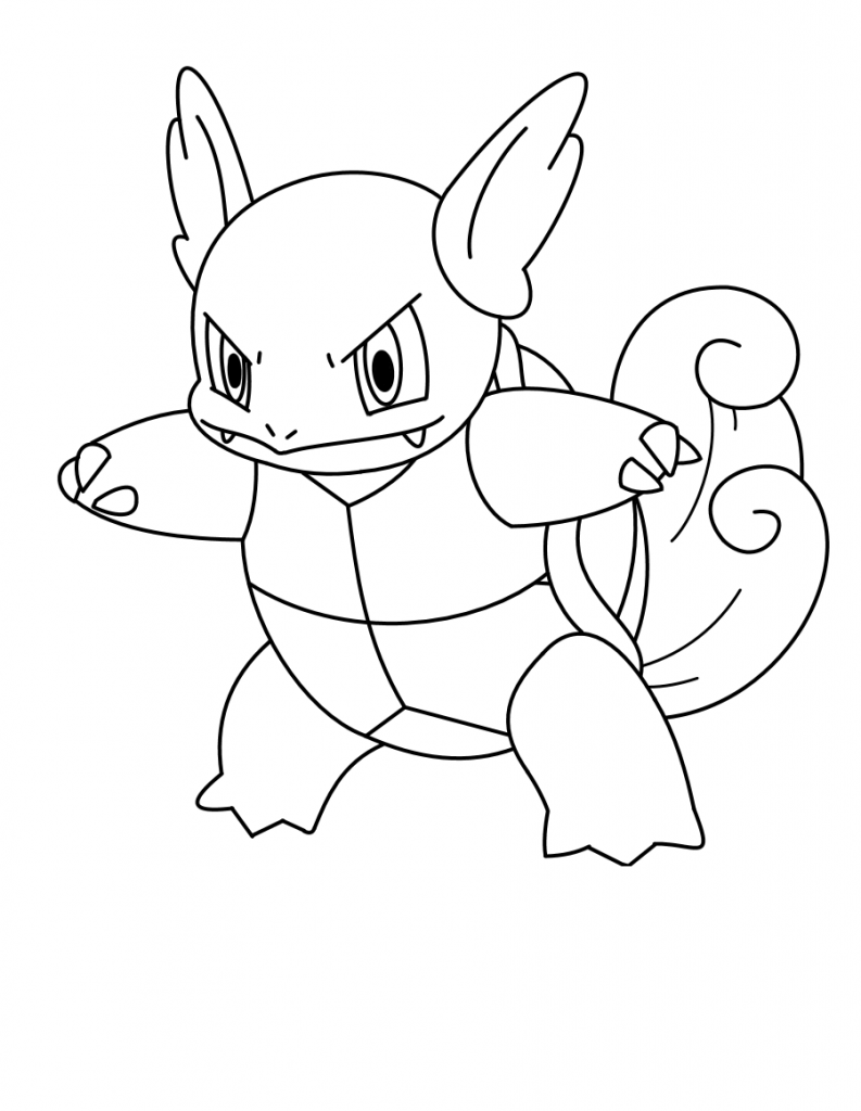 Wartortle Coloring Pages.