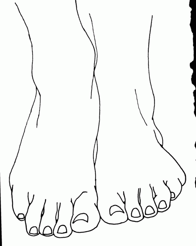 Foot Coloring Pages - Coloring Home
