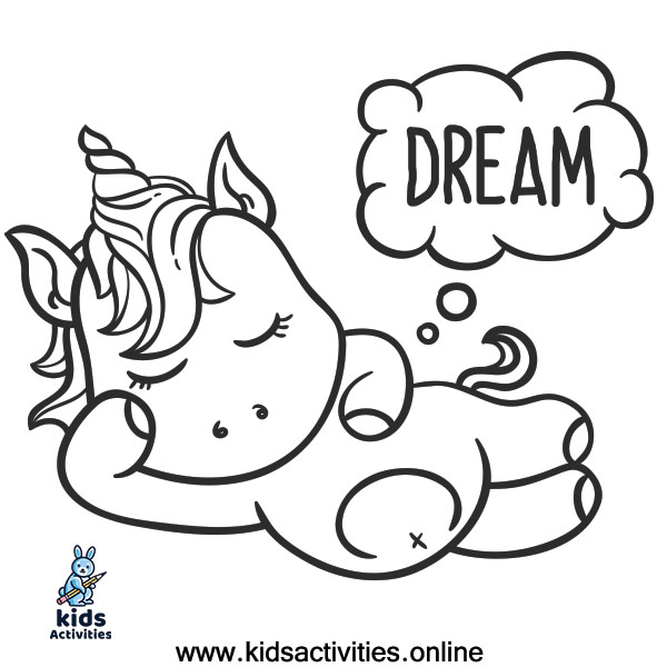 Baby Unicorn Coloring Pages For Kids cute ⋆ Kids Activities