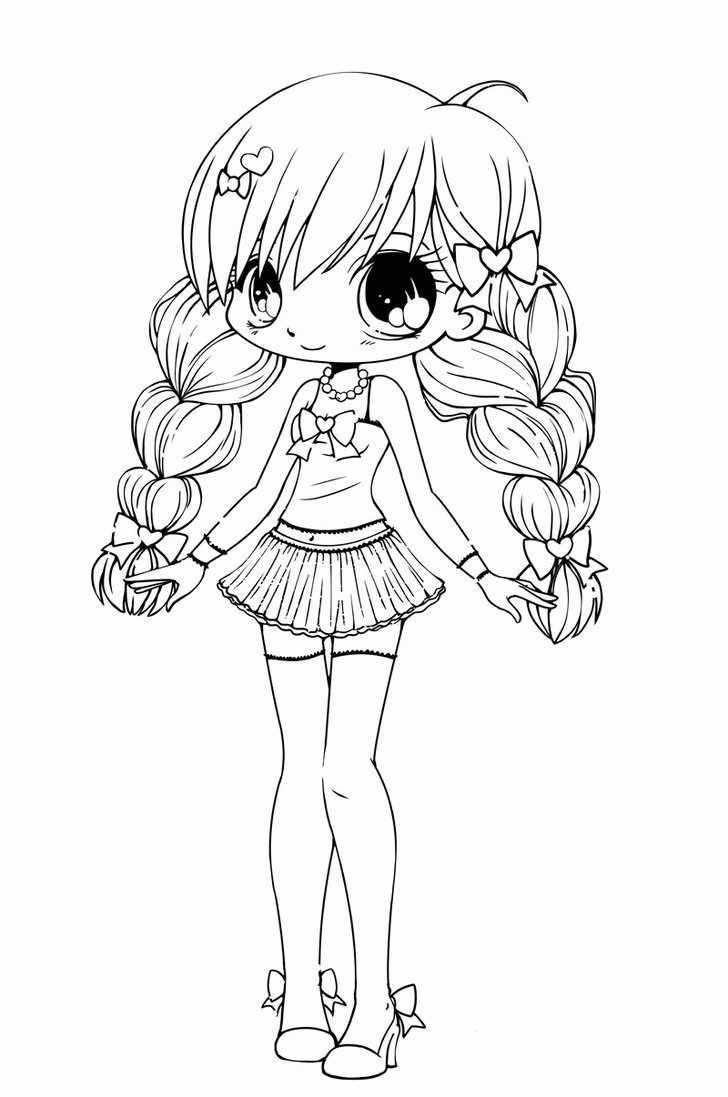 Chibi Anime Coloring Pages   Coloring Home