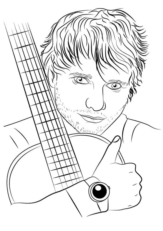 Free Printable Ed Sheeran Coloring Page - Free Printable Coloring Pages for  Kids