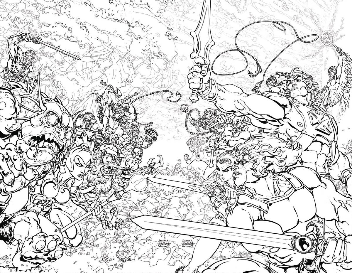 HE MAN THUNDERCATS #1 (OF 6) COLORING BOOK VARIANT COVER