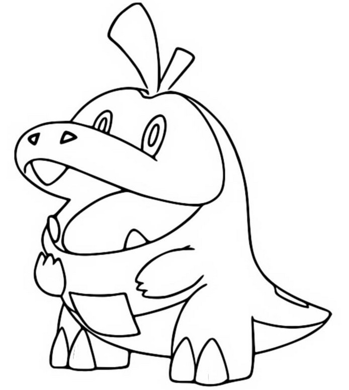 Coloring page Pokémon Scarlet and Violet : Fuecoco 2